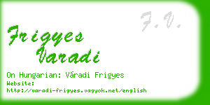 frigyes varadi business card