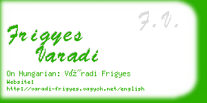 frigyes varadi business card